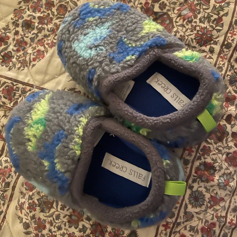 Falls Creek dinosaur slippers